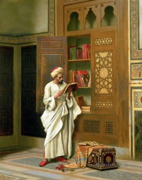 Árabe Painting - erudito Ludwig Deutsch Orientalismo Árabe